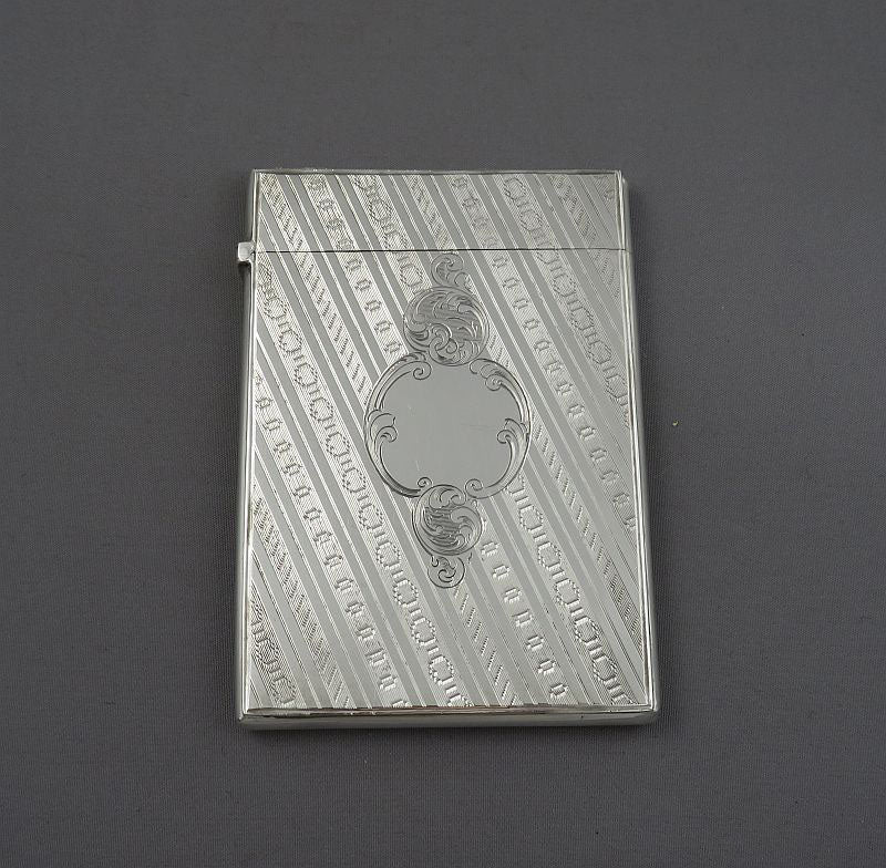 Victorian Silver Card Case - JH Tee Antiques