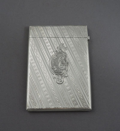 Victorian Silver Card Case - JH Tee Antiques
