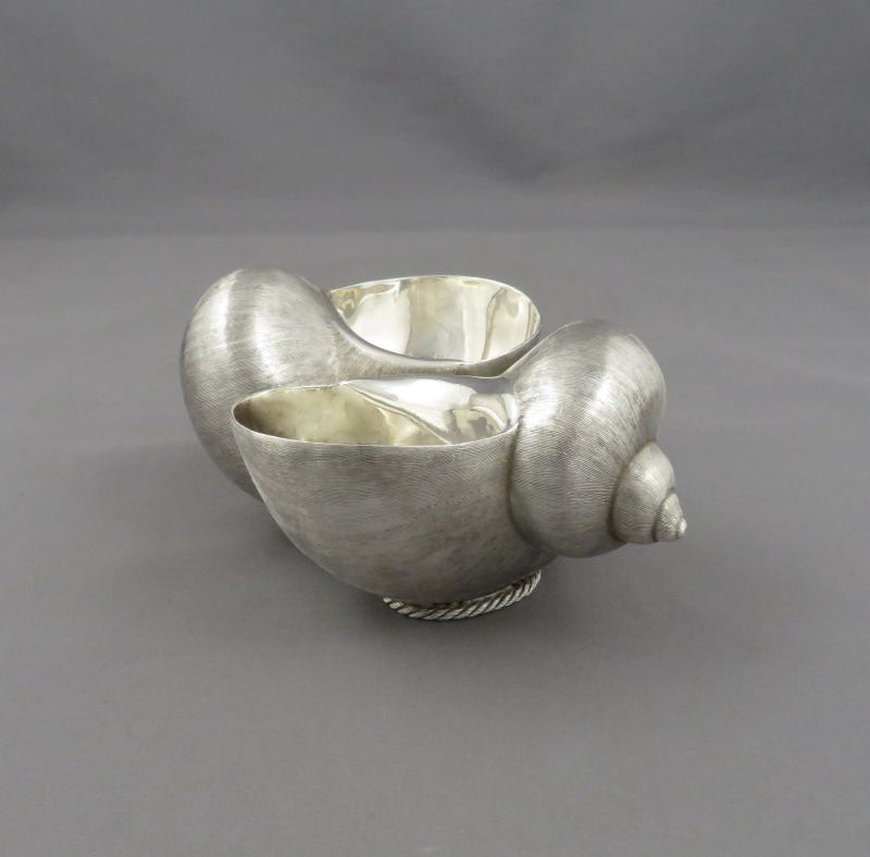 Sterling Silver Nautilus Serving Dish - JH Tee Antiques