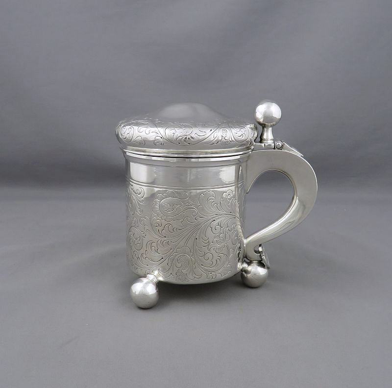 Norwegian Sterling Silver Tankard - JH Tee Antiques
