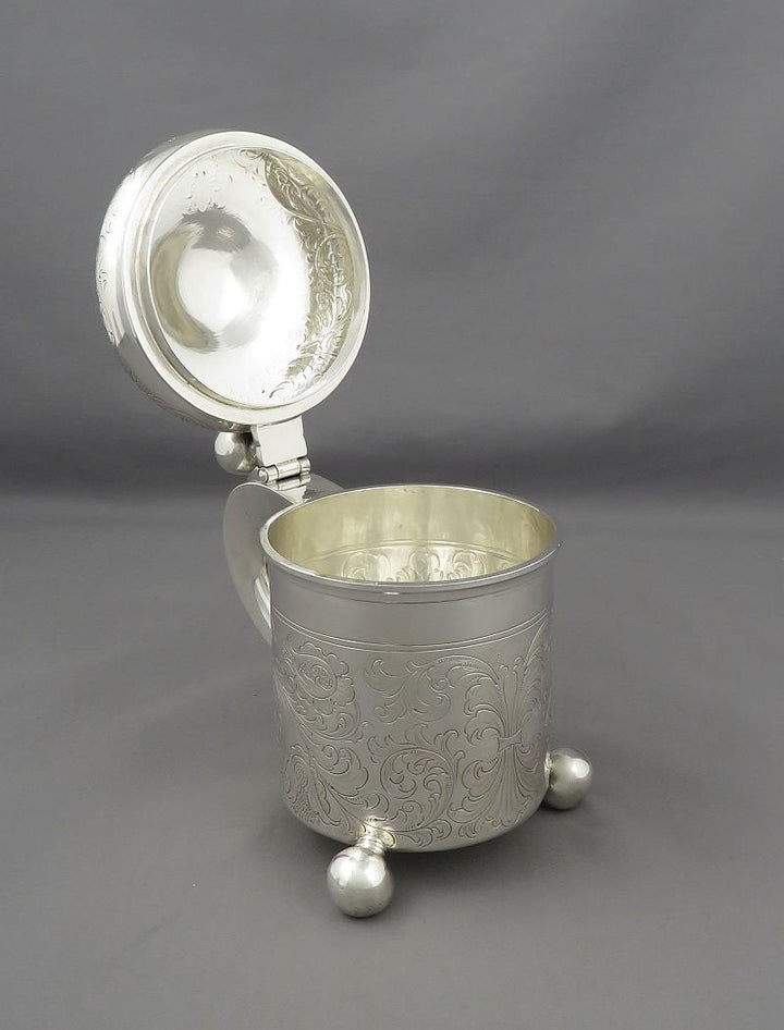Norwegian Sterling Silver Tankard - JH Tee Antiques