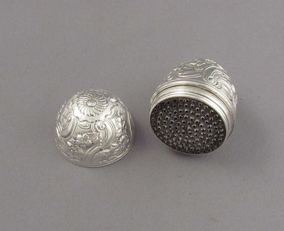 George II Silver Nutmeg Grater - JH Tee Antiques