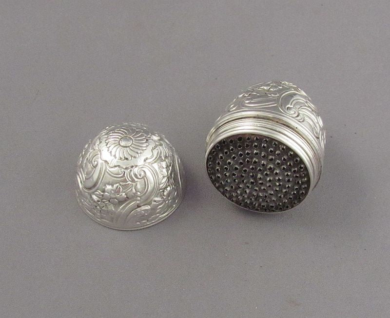 George II Silver Nutmeg Grater - JH Tee Antiques