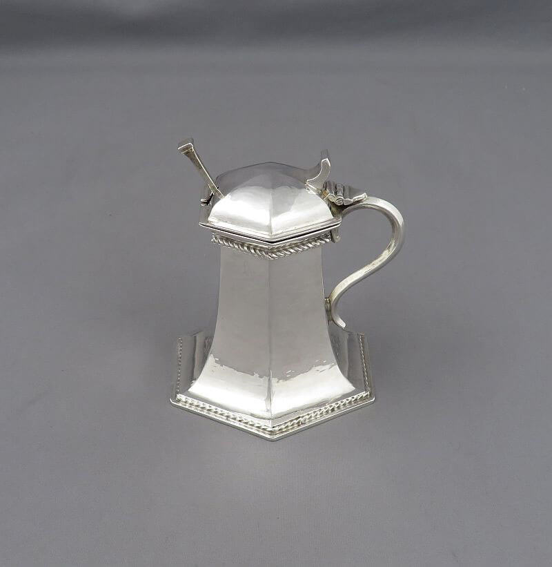 Omar Ramsden Silver Mustard Pot - JH Tee Antiques