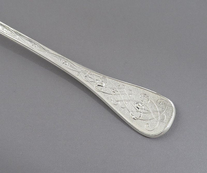 Pair of Victorian Sterling Silver Berry Spoons - JH Tee Antiques