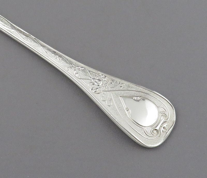 Pair of Victorian Sterling Silver Berry Spoons - JH Tee Antiques