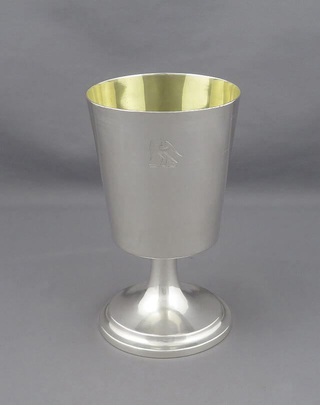 Pair of George III Sterling Silver Goblets - JH Tee Antiques