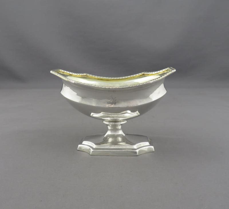 Pair of George III Sterling Silver Salts - JH Tee Antiques