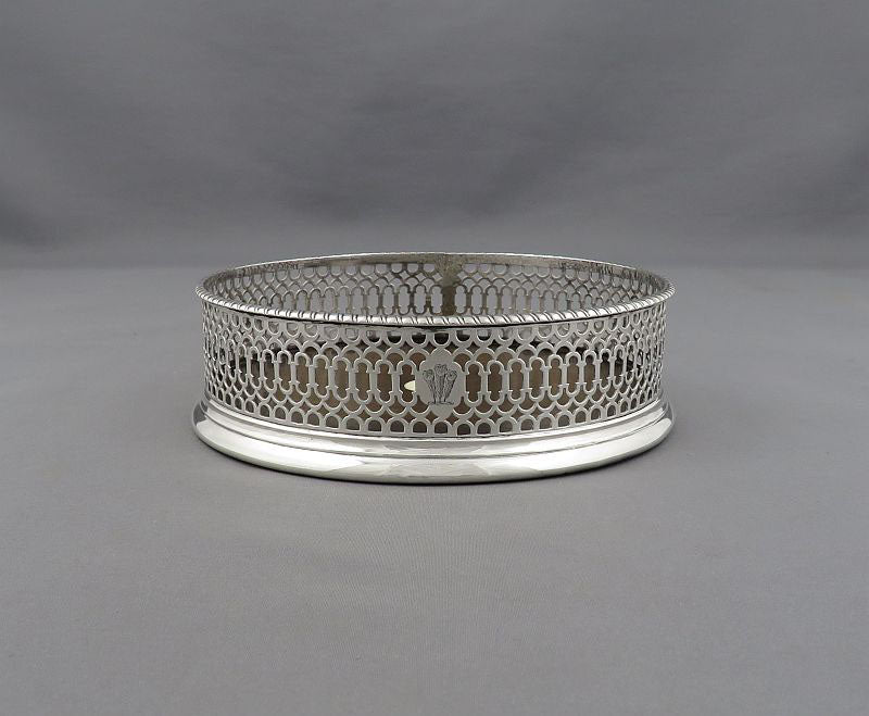 Georgian Sterling Silver Wine Coasters - JH Tee Antiques