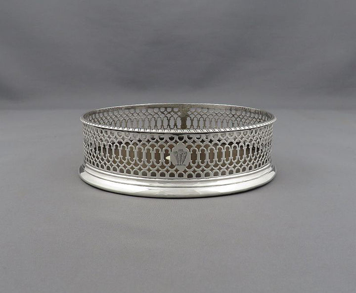 Georgian Sterling Silver Wine Coasters - JH Tee Antiques