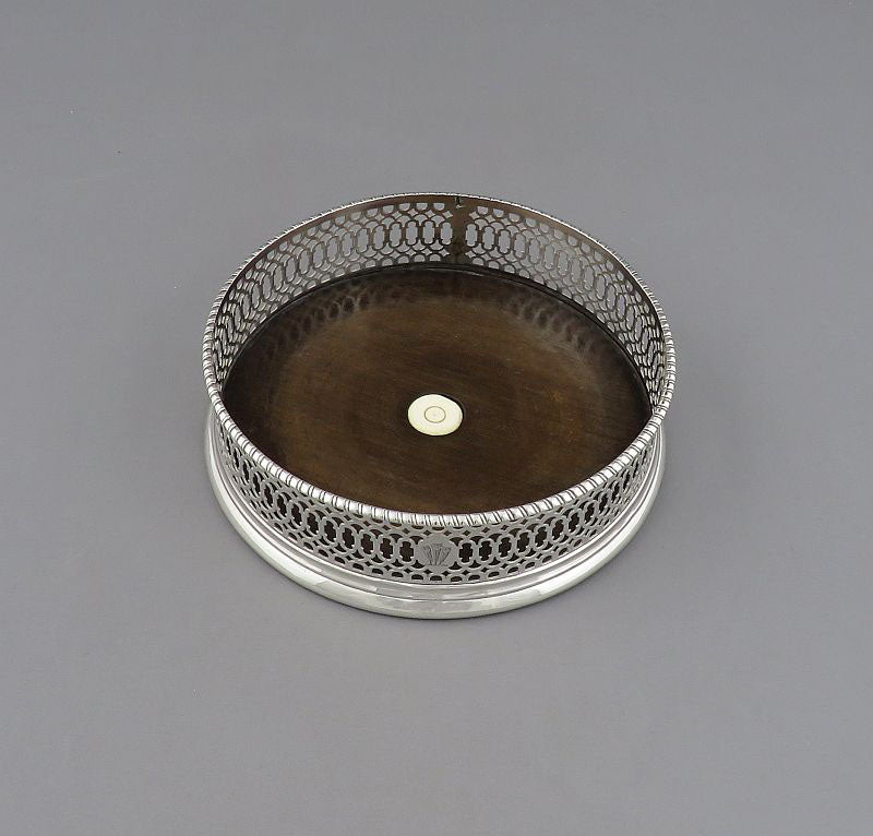 Georgian Sterling Silver Wine Coasters - JH Tee Antiques