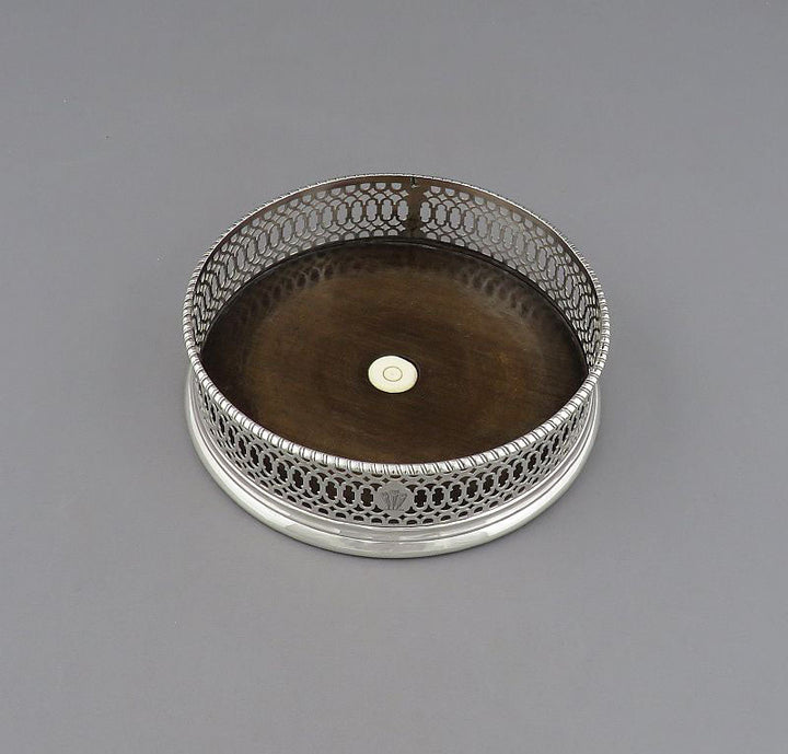 Georgian Sterling Silver Wine Coasters - JH Tee Antiques