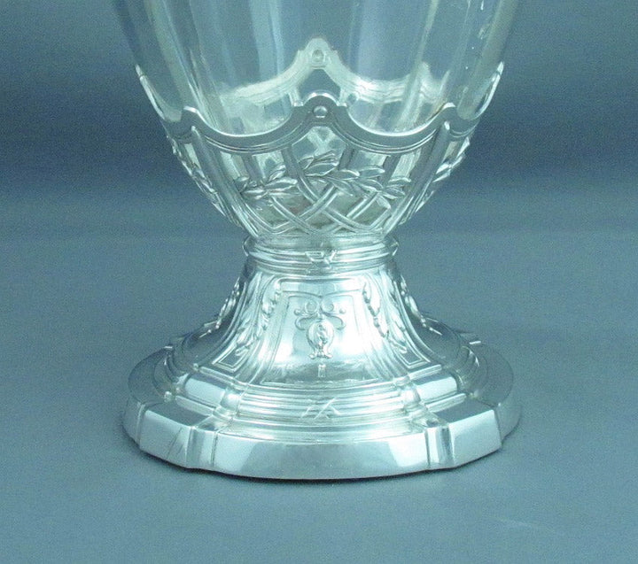 Pair of German Silver Claret Jugs - JH Tee Antiques