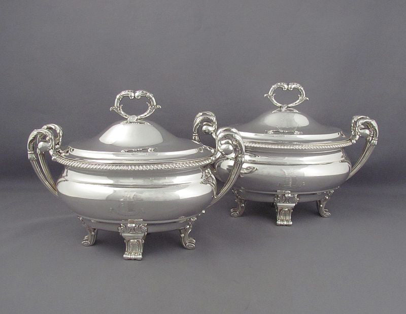 Paul Storr Silver Sauce Tureens - JH Tee Antiques