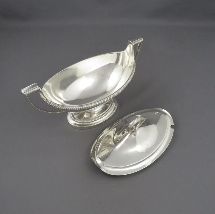 Set of Six Paul Storr Silver Sauce Tureens - JH Tee Antiques