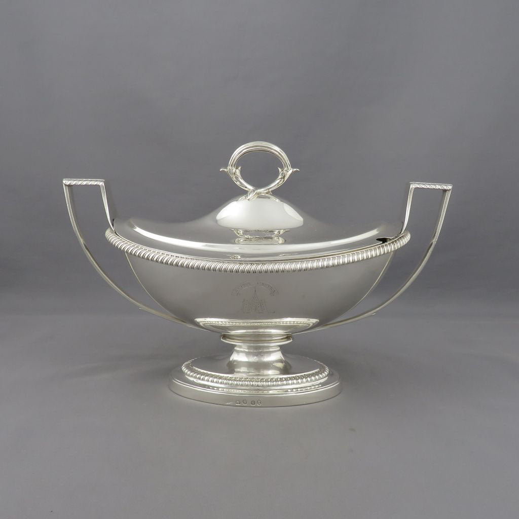 Set of Six Paul Storr Silver Sauce Tureens - JH Tee Antiques
