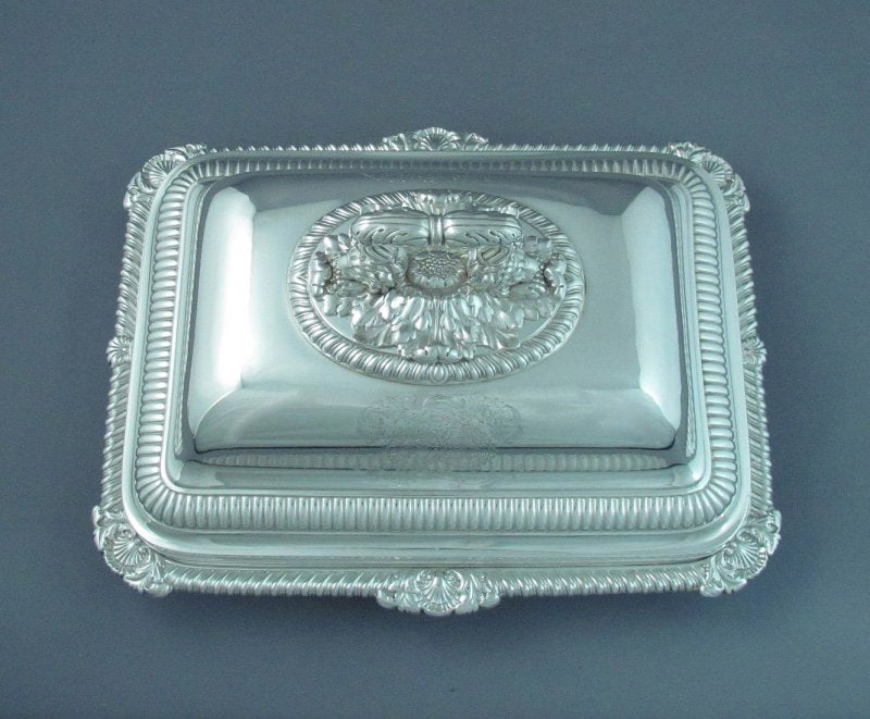 Philip Rundell Sterling Silver Entree Dishes - JH Tee Antiques