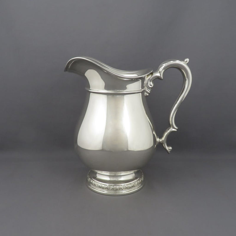 International Sterling Silver Water Pitcher - JH Tee Antiques