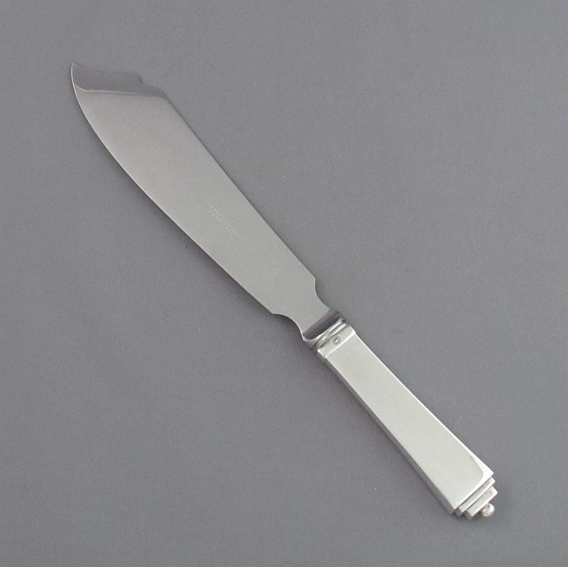 Georg Jensen Sterling Silver Pyramid Cake Knife - JH Tee Antiques