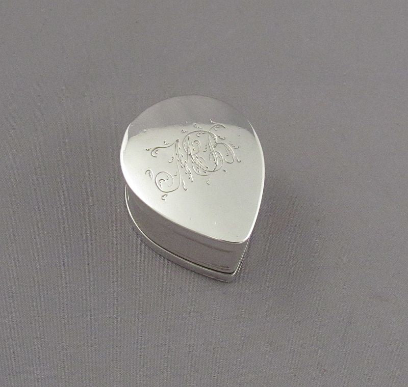 Teardrop Shaped Silver Nutmeg Grater - JH Tee Antiques