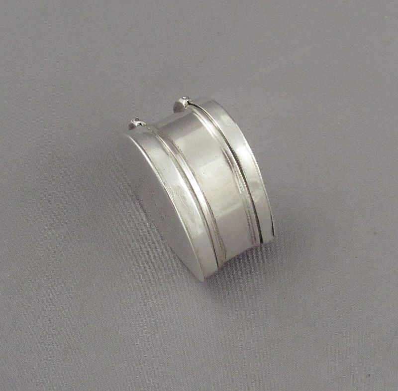 Teardrop Shaped Silver Nutmeg Grater - JH Tee Antiques