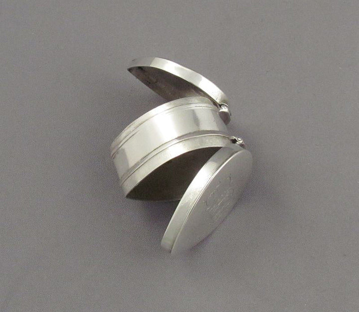 Teardrop Shaped Silver Nutmeg Grater - JH Tee Antiques
