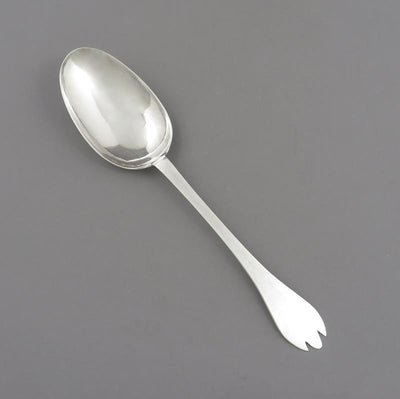 Queene Anne Exeter Silver Trefid Spoon - JH Tee Antiques