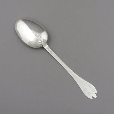 Queene Anne Exeter Silver Trefid Spoon - JH Tee Antiques