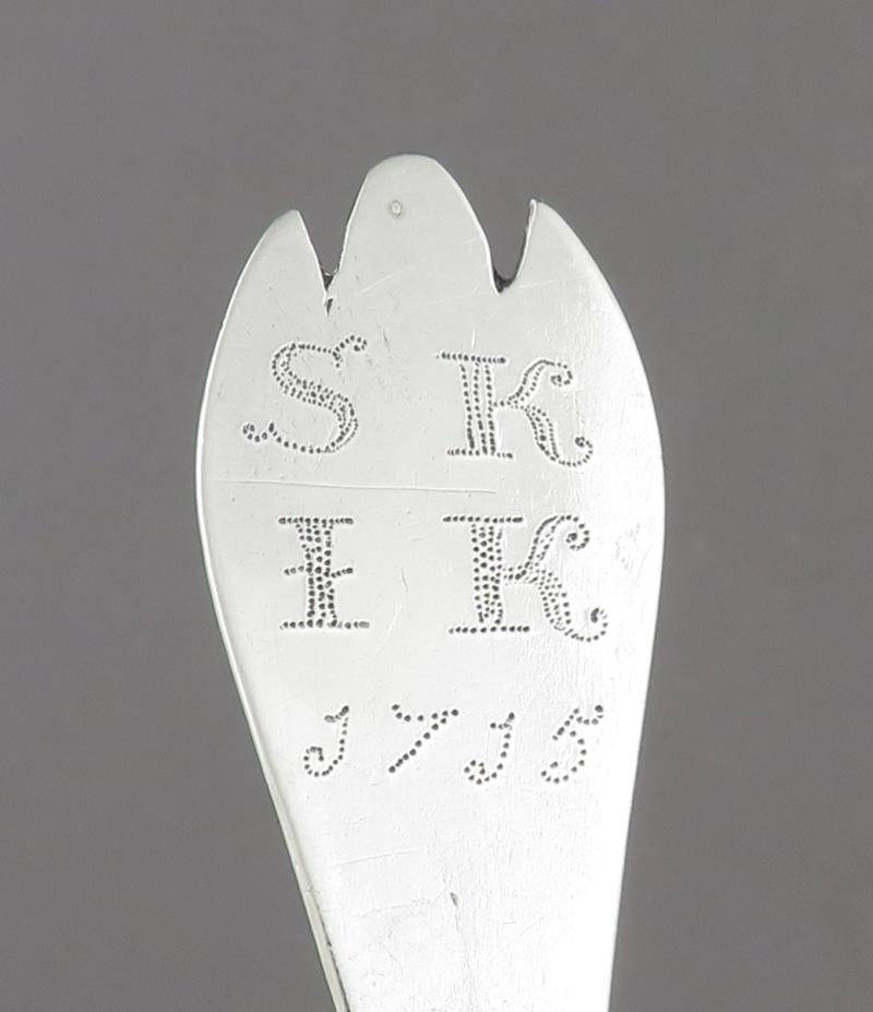 Queene Anne Exeter Silver Trefid Spoon - JH Tee Antiques