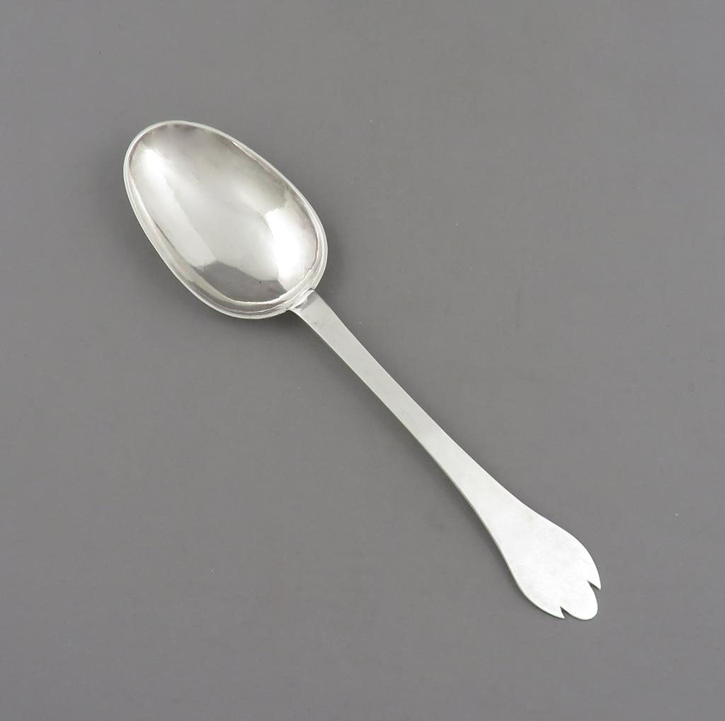 Queene Anne Exeter Silver Trefid Spoon - JH Tee Antiques