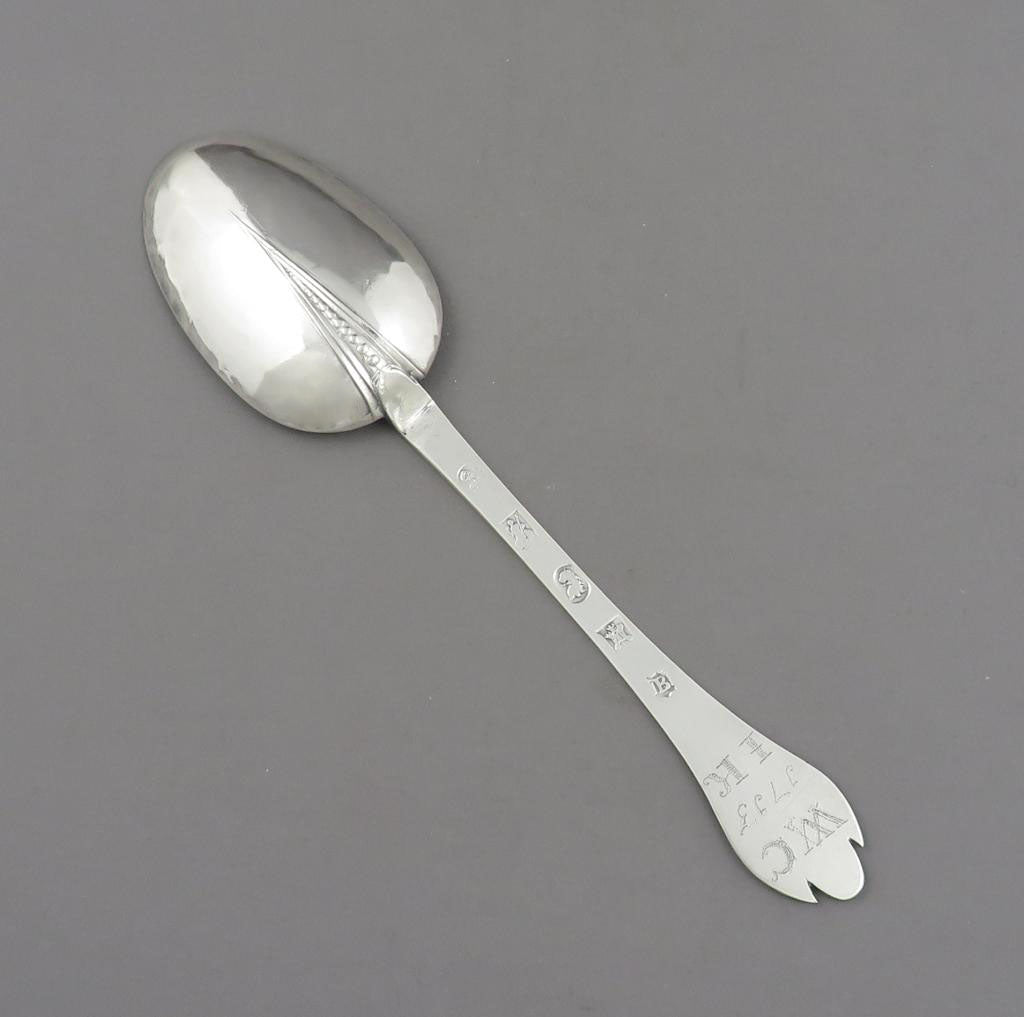 Queene Anne Exeter Silver Trefid Spoon - JH Tee Antiques
