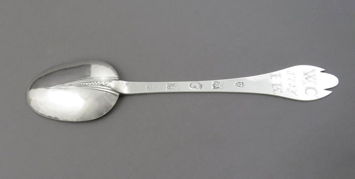Queene Anne Exeter Silver Trefid Spoon - JH Tee Antiques