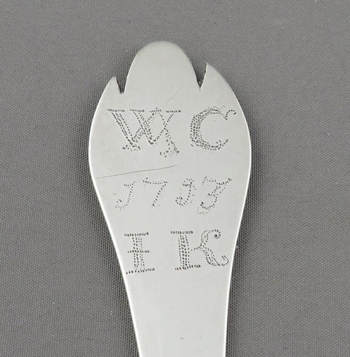 Queene Anne Exeter Silver Trefid Spoon - JH Tee Antiques