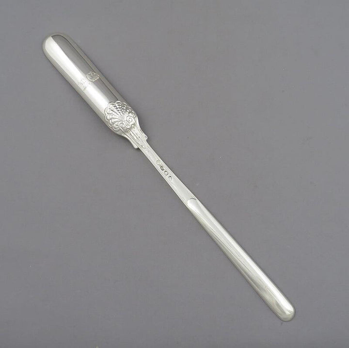 Queens Pattern Sterling Silver Marrow Scoop - JH Tee Antiques