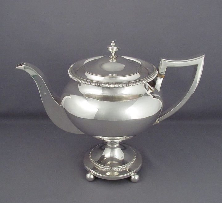 Regency Sterling Silver Coffee Pot - JH Tee Antiques