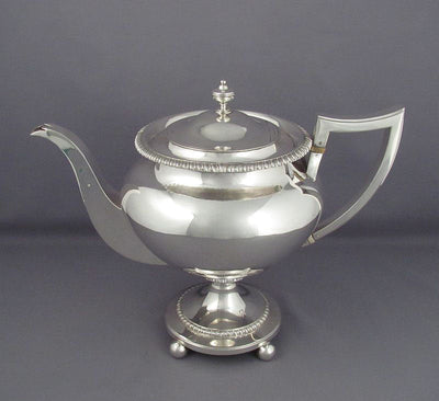 Regency Sterling Silver Coffee Pot - JH Tee Antiques