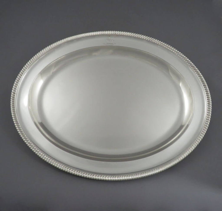 Robert Garrard Sterling Silver Meat Platters - JH Tee Antiques