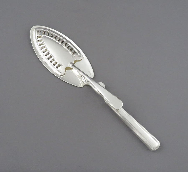 Russian Silver Fish Serving Tongs - JH Tee Antiques