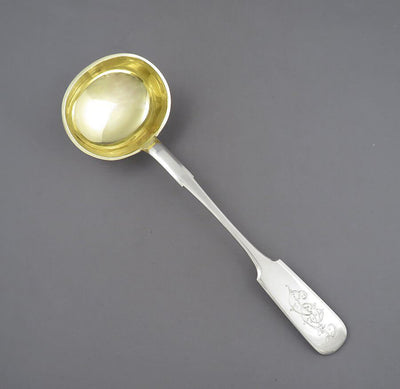 Russian Silver Soup Ladle - JH Tee Antiques