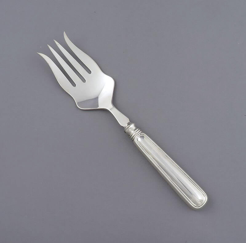 Saxon Pattern Sterling Serving Fork - JH Tee Antiques