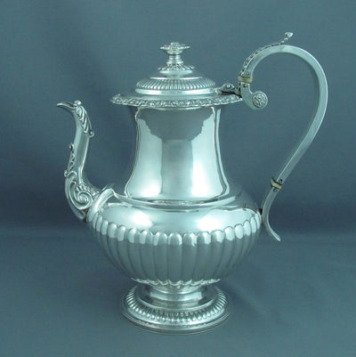 Scottish Silver Coffee Pot - JH Tee Antiques