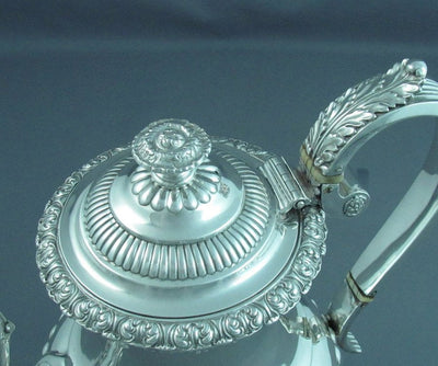 Scottish Silver Coffee Pot - JH Tee Antiques