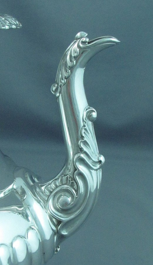 Scottish Silver Coffee Pot - JH Tee Antiques