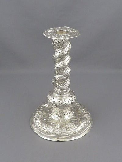 Set of Four Dutch Silver Candlesticks - JH Tee Antiques