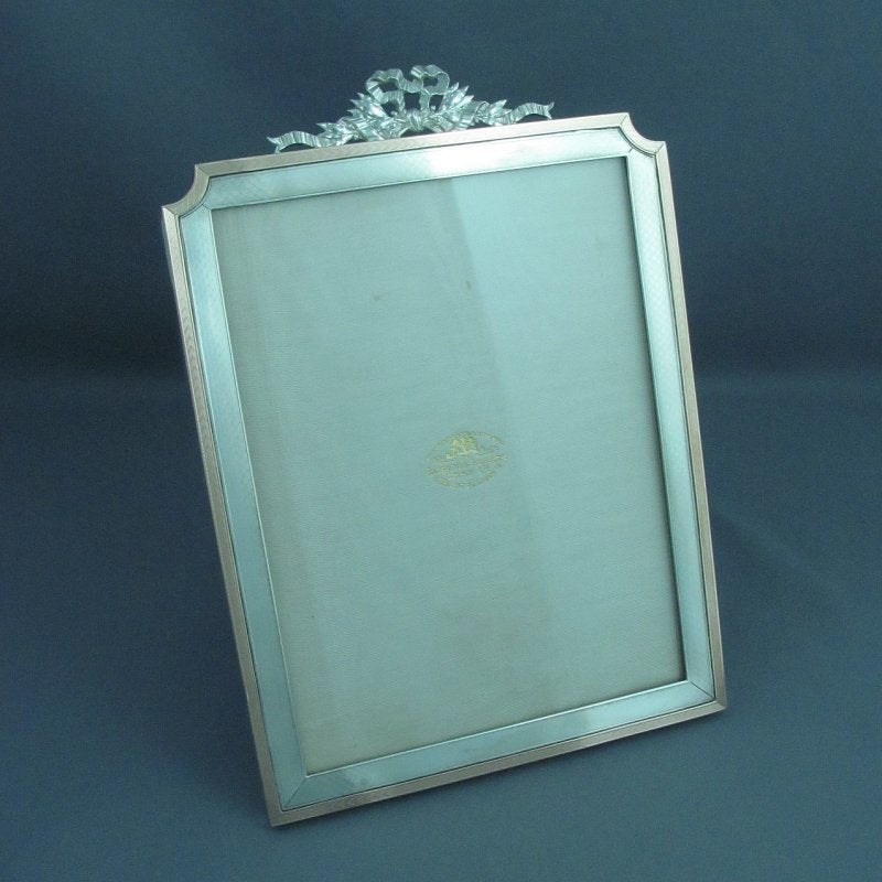 George V Sterling Silver and Gold Photo Frame - JH Tee Antiques