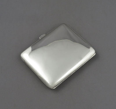 Continental Silver and Enamel Cigarette Case - JH Tee Antiques