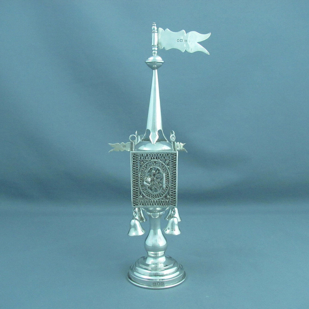 Victorian Silver Spice Tower - JH Tee Antiques