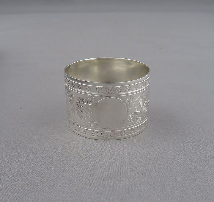 6 Victorian Sterling Silver Napkin Rings - JH Tee Antiques