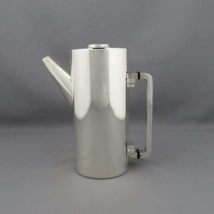 Spanish Art Deco Silver Coffee Pot - JH Tee Antiques