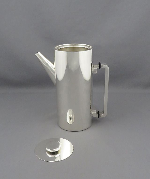 Spanish Art Deco Silver Coffee Pot - JH Tee Antiques